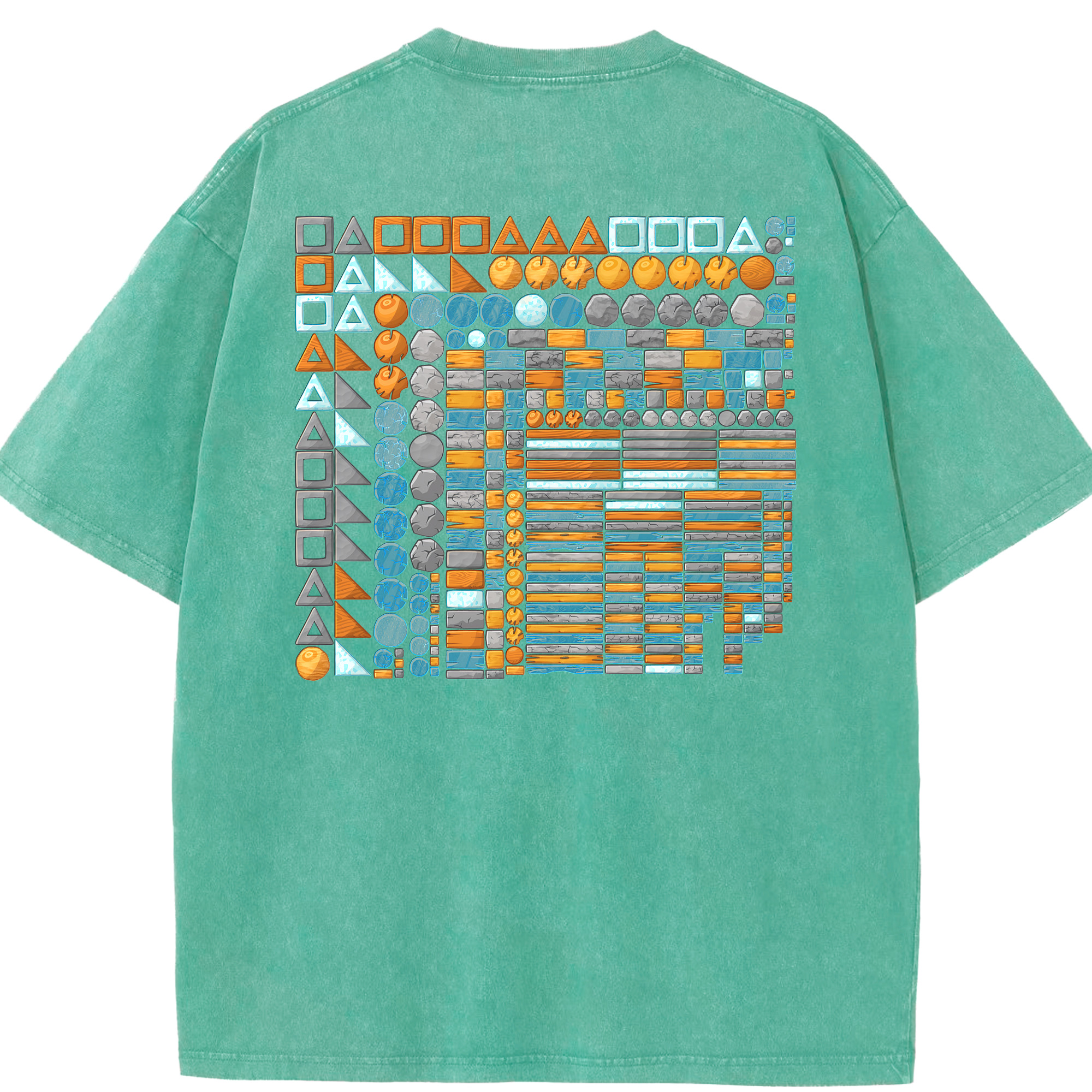 （画像用） Angry Birds アングリーバード 綿100% ヴィンテージ風 半袖Tシャツ（背面プリント）